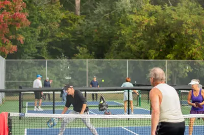 people playing pickleball