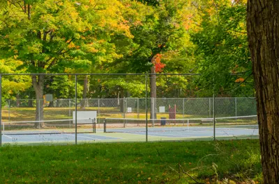empty pickleball courts
